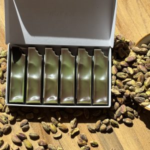 Boite de 6 barres pistache intense