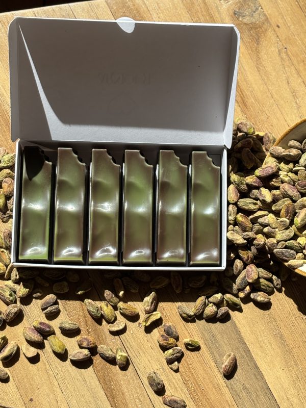 Boite de 6 barres pistache intense